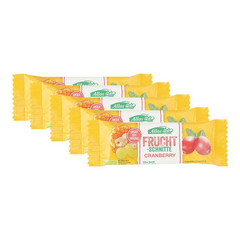 Allos Bio FRUCHTSCHNITTE, Canneberge