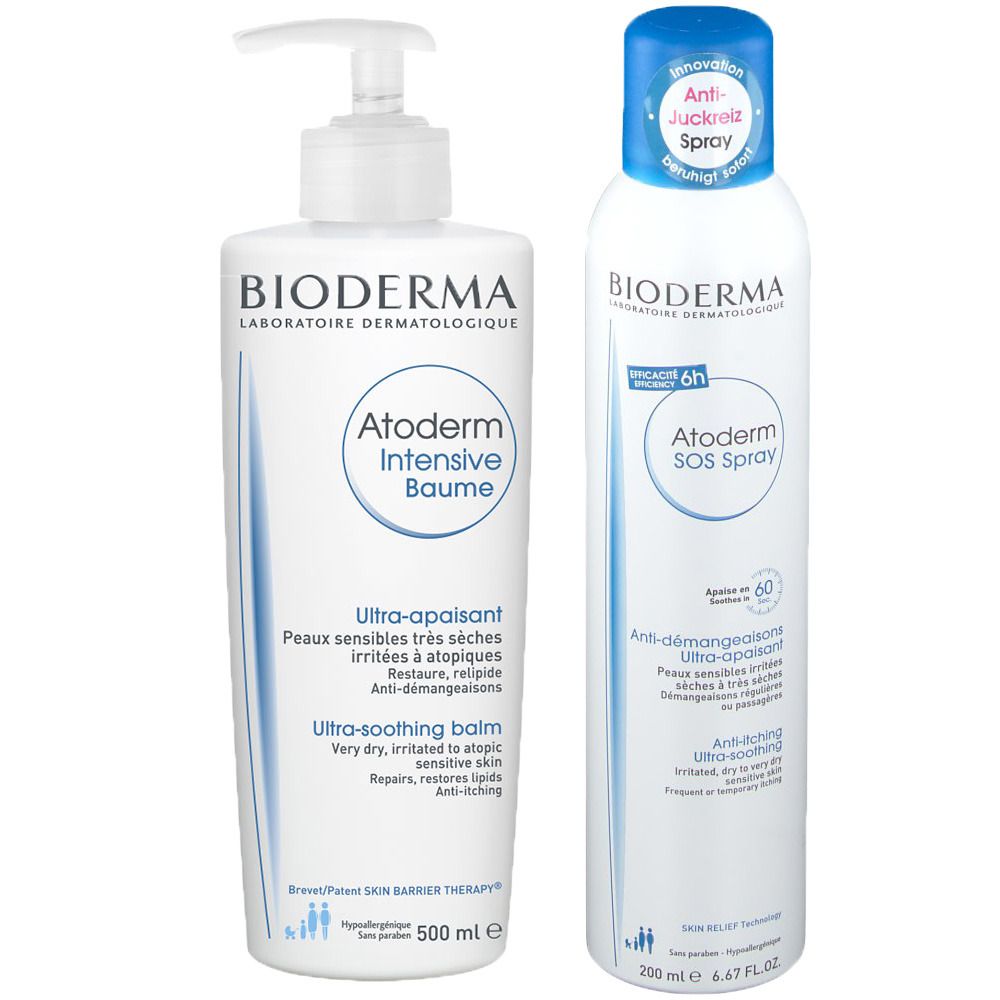 Image of BIODERMA Atoderm INTENSIVE Baume 500 ml + BIODERMA Atoderm SOS Spray 200 ml