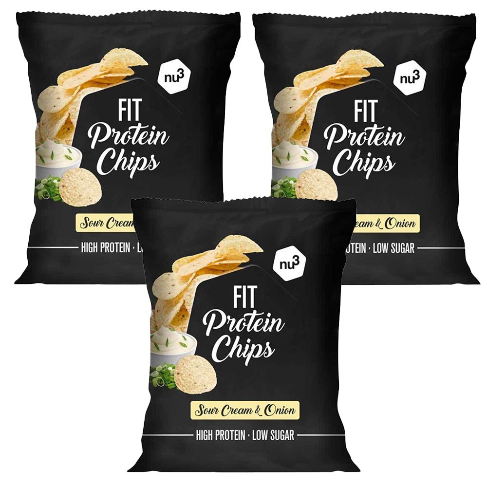 nu3 Fit Protein Chips, crème sure & oignon