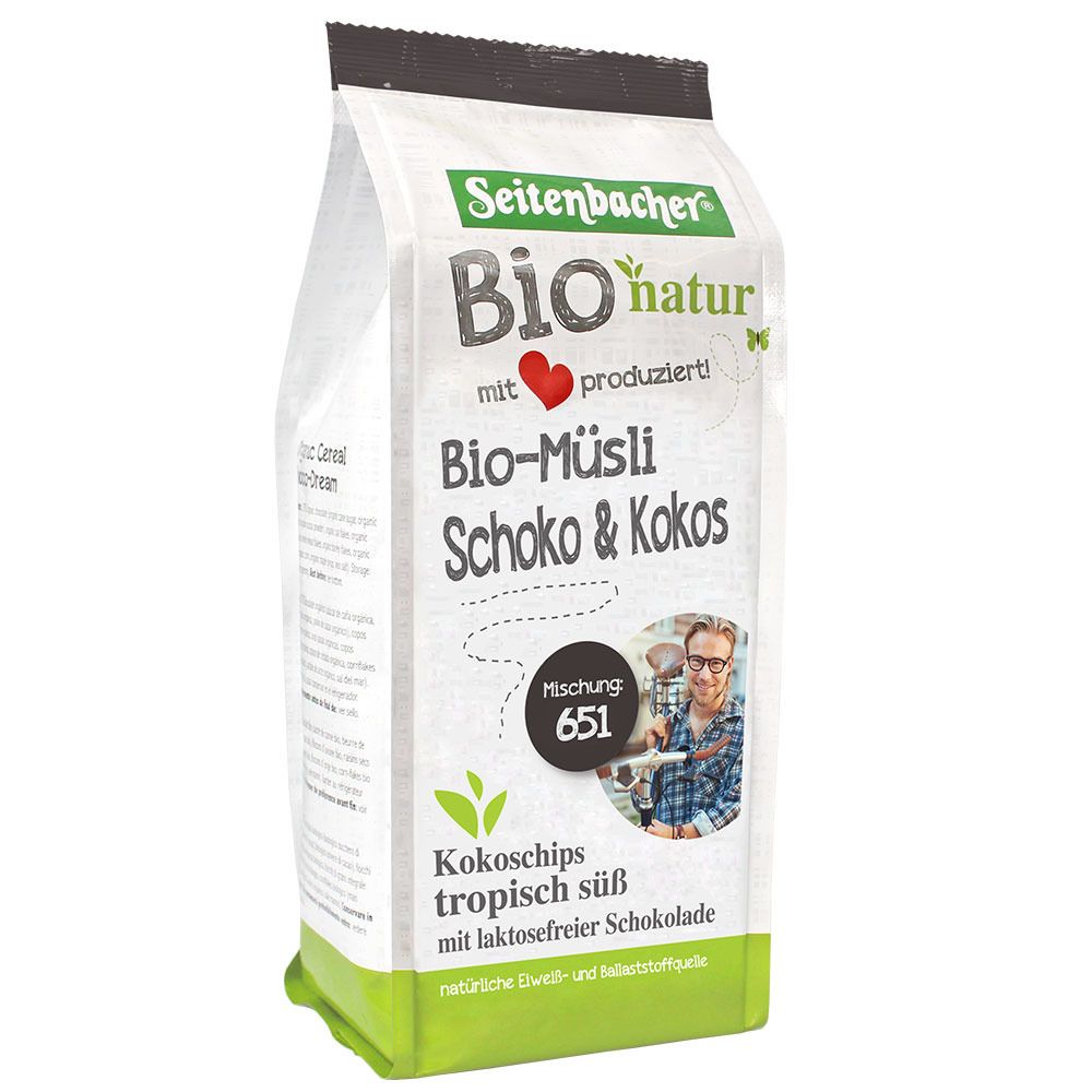 Image of Seitenbacher® Bio natur Bio-Müsli Schoko & Kokos
