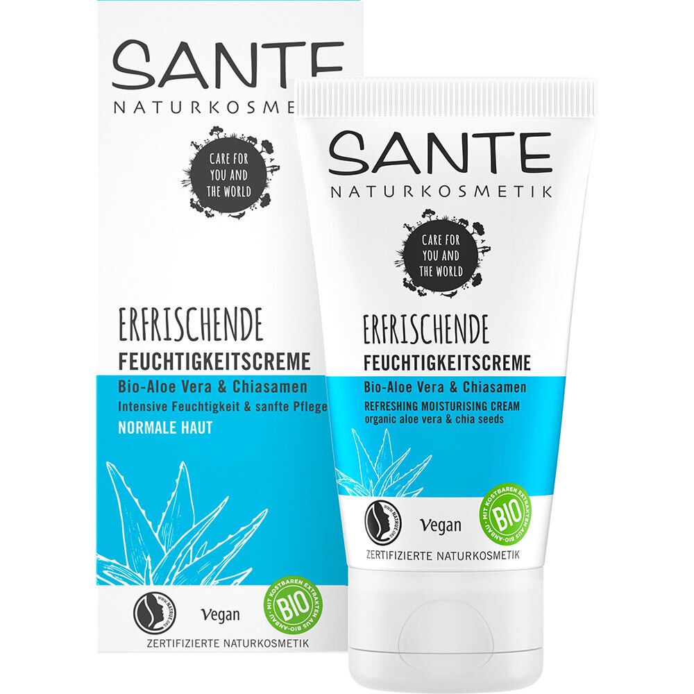 SANTE Naturkosmetik Erfrischende Feuchtigkeitscreme Bio-Aloe Vera & Chiasamen