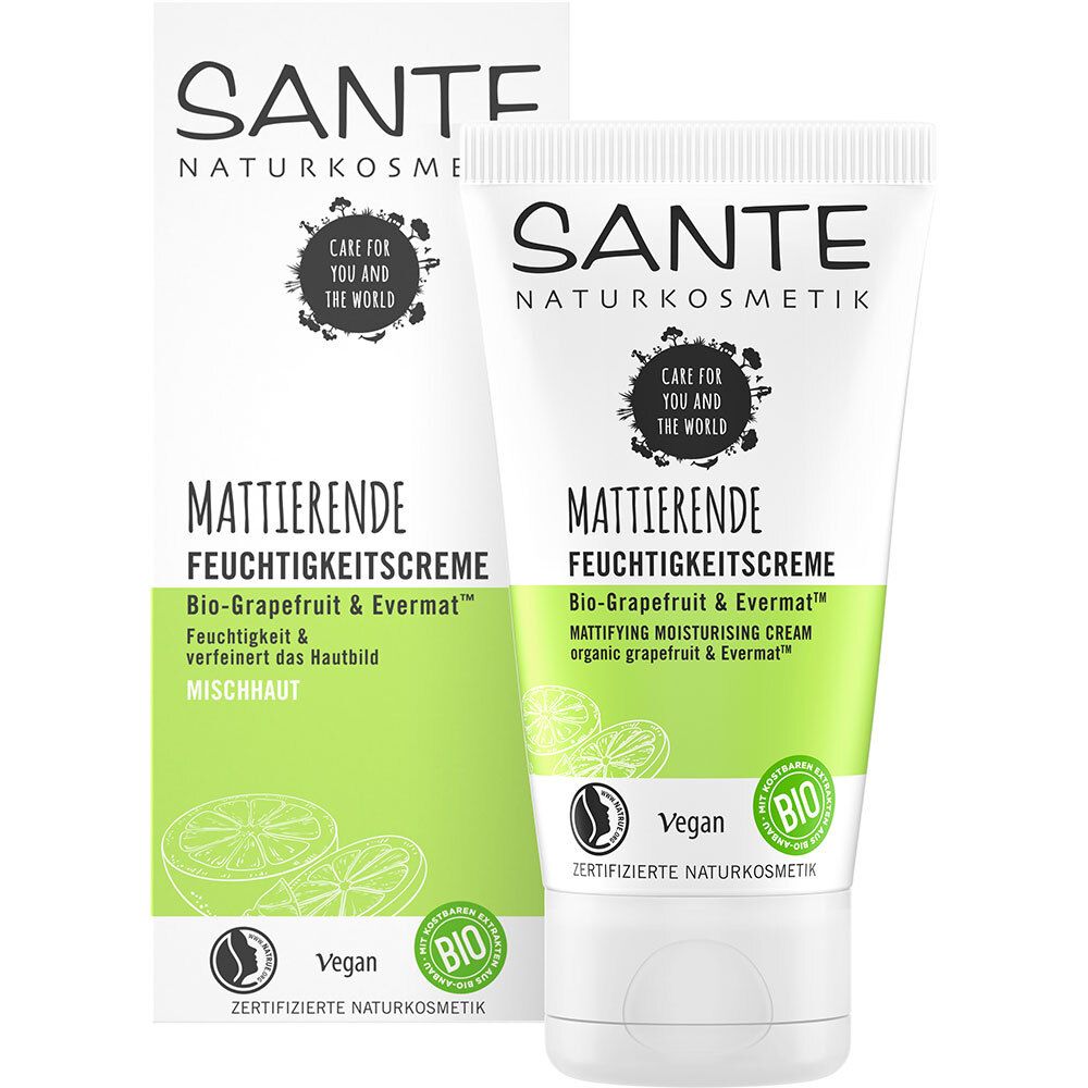 SANTE Naturkosmetik Mattierende Feuchtigkeitscreme Bio-Grapefruit & Evermattm
