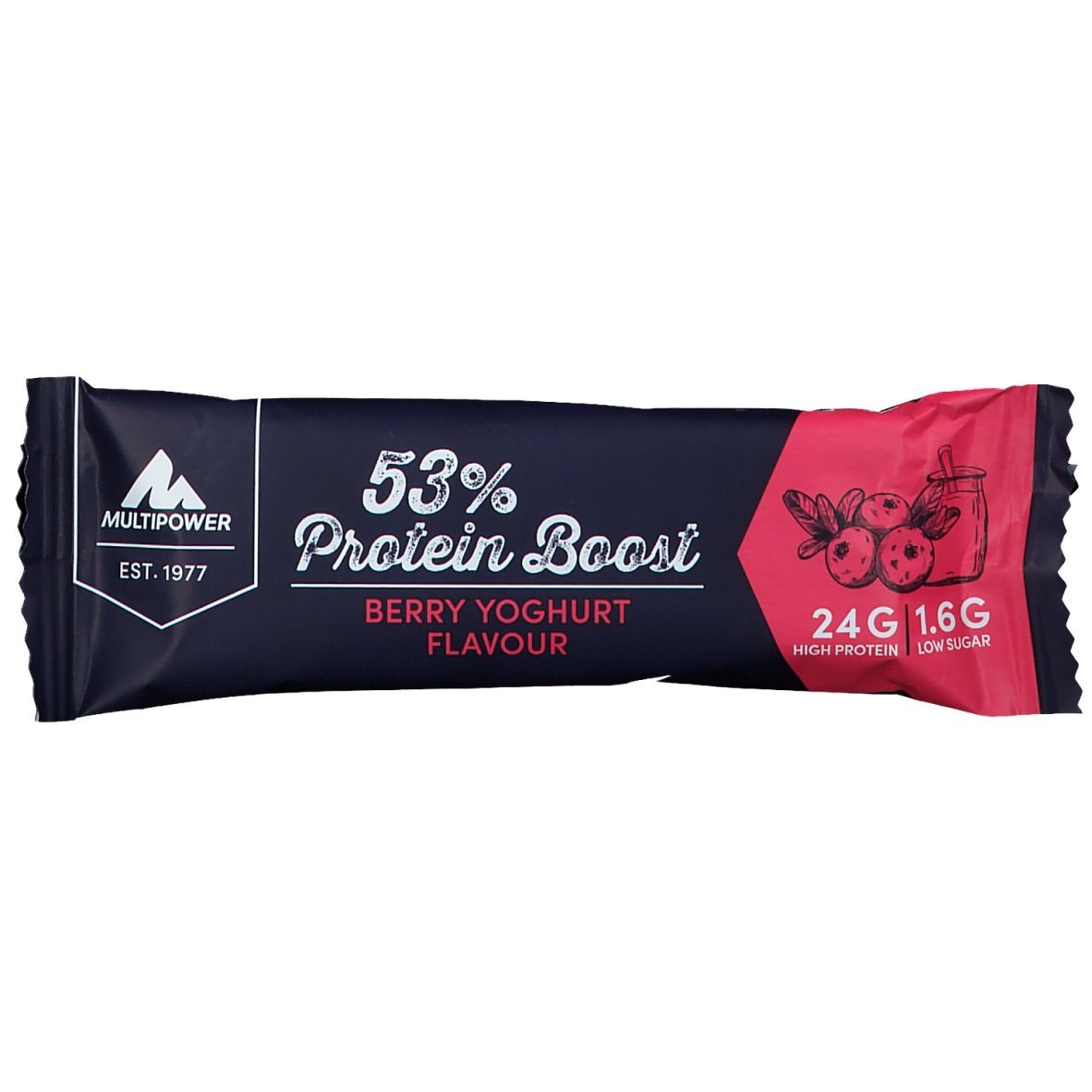 Image of Multipower 53 % Protein Boost Riegel Berry Yoghurt