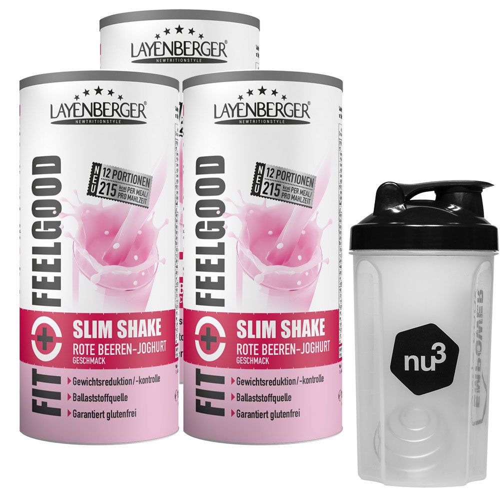 Image of LAYENBERGER FIT+FEELGOOD Slim Shake Beeren Joghurt + nu3 Shaker