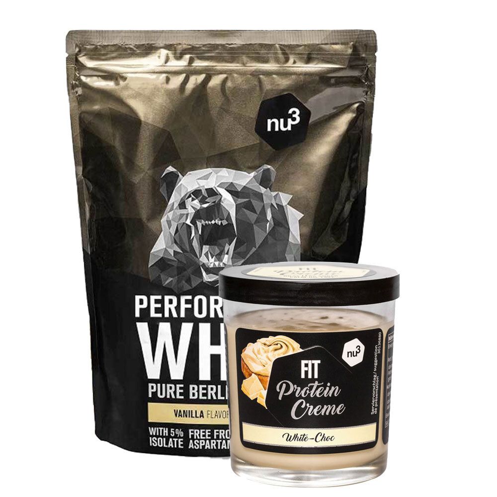 nu3 Performance Whey, Vanille + nu3 Fit Protein Creme White-Choc