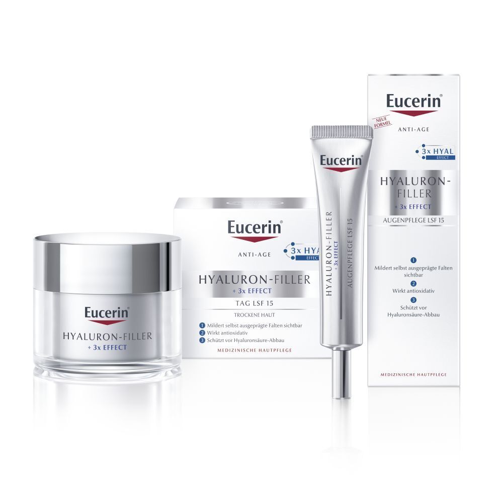Eucerin® Hyaluron-Filler Tagespflege für trockene Haut + Eucerin® Hyaluron-Filler Augenpflege