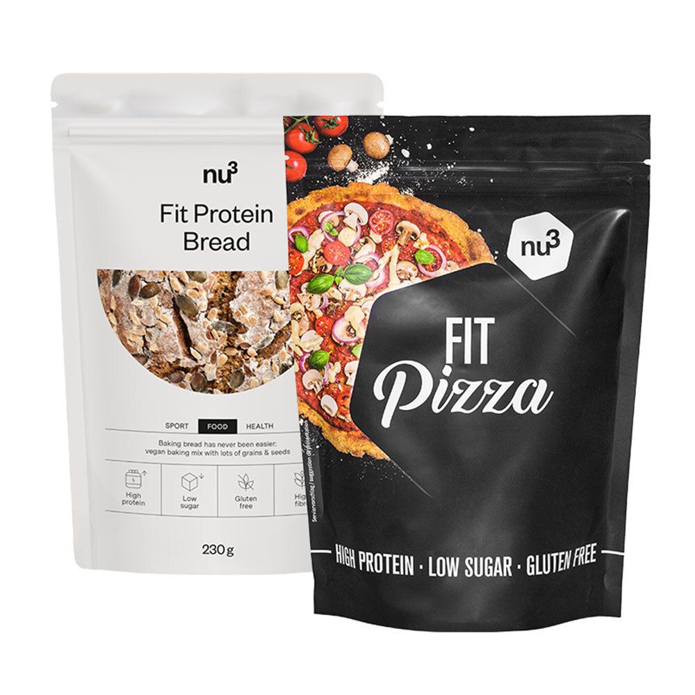 nu3 Fit Eiweißbrot + nu3 Fit Pizza, Backmischung