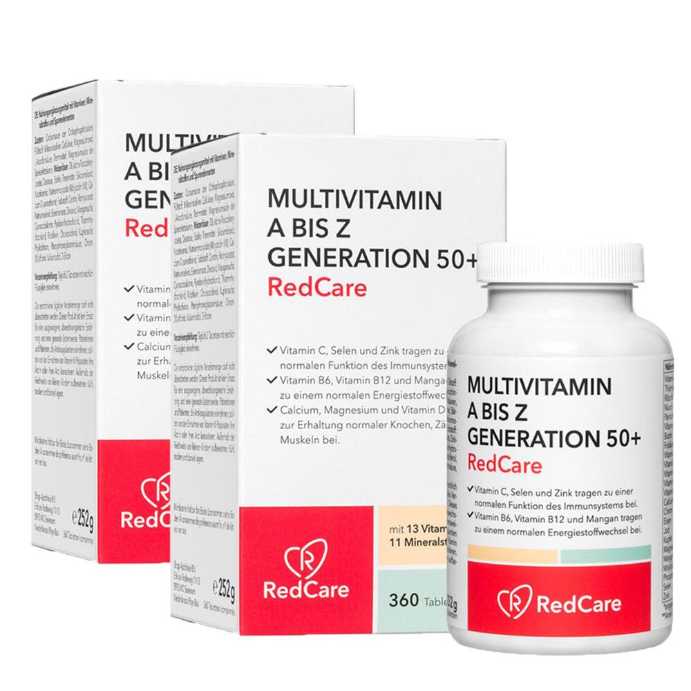 MULTIVITAMIN A bis Z GENERATION 50+ RedCare Doppelpack