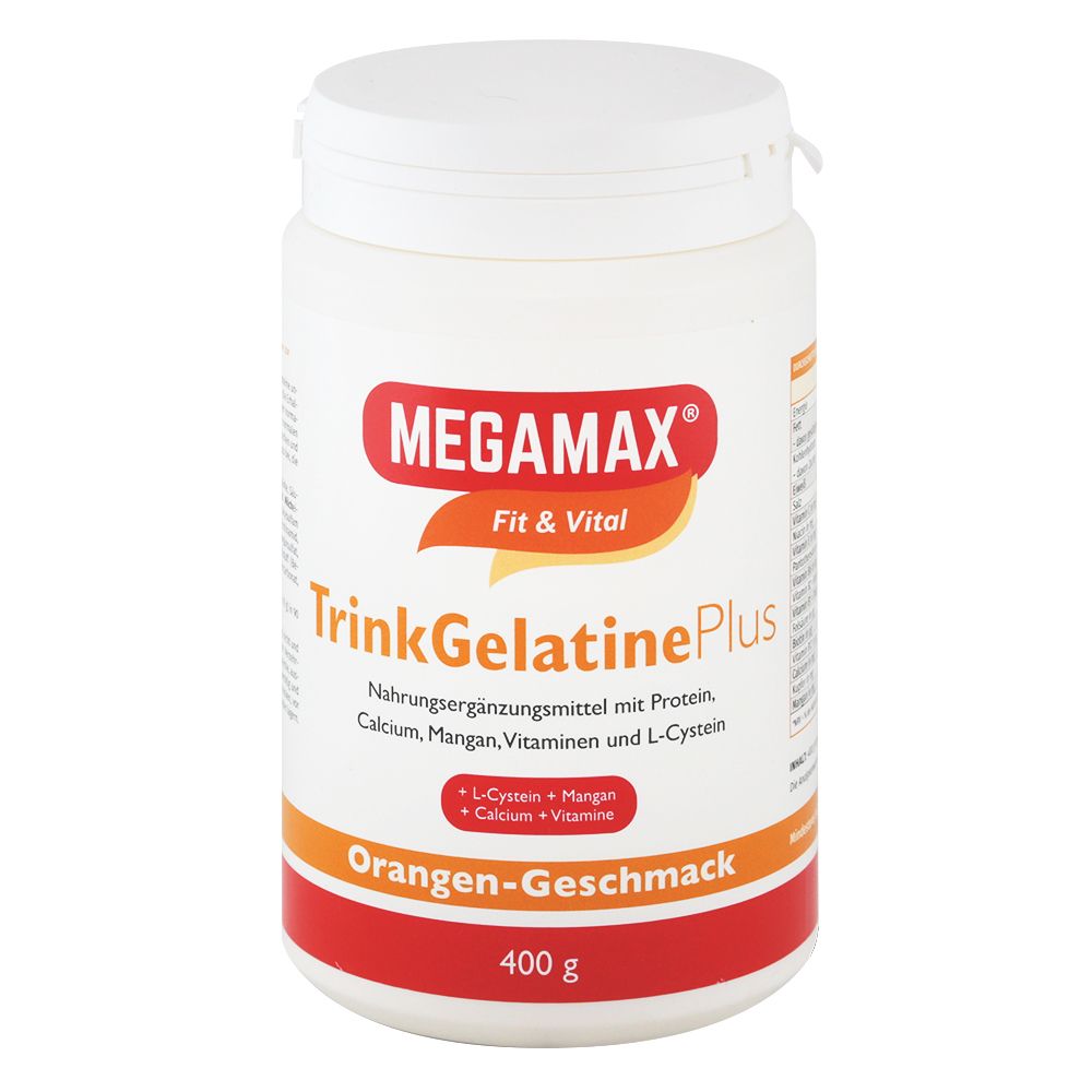 Image of MEGAMAX® Fit & Vital TrinkGelatine Plus Orange-Geschmack