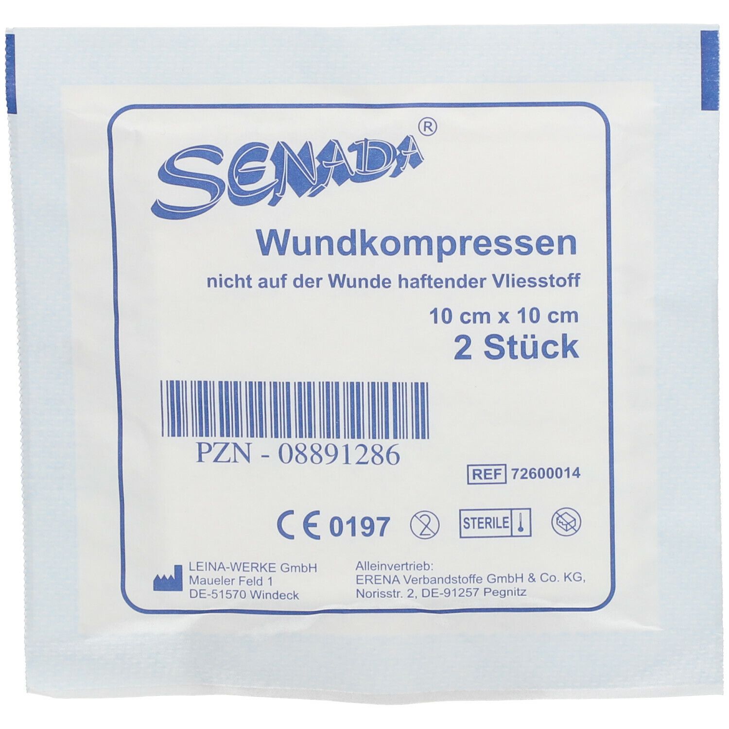 Image of Erena Wundkompressen 10 x 10 cm steril