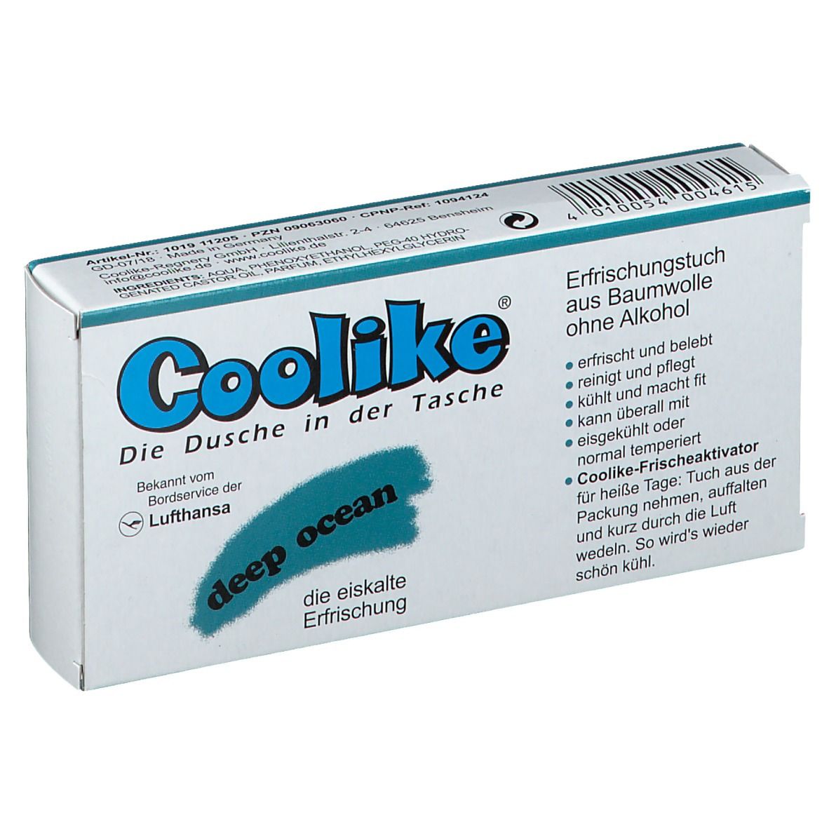 Coolike® deep ocean Erfrischungstücher