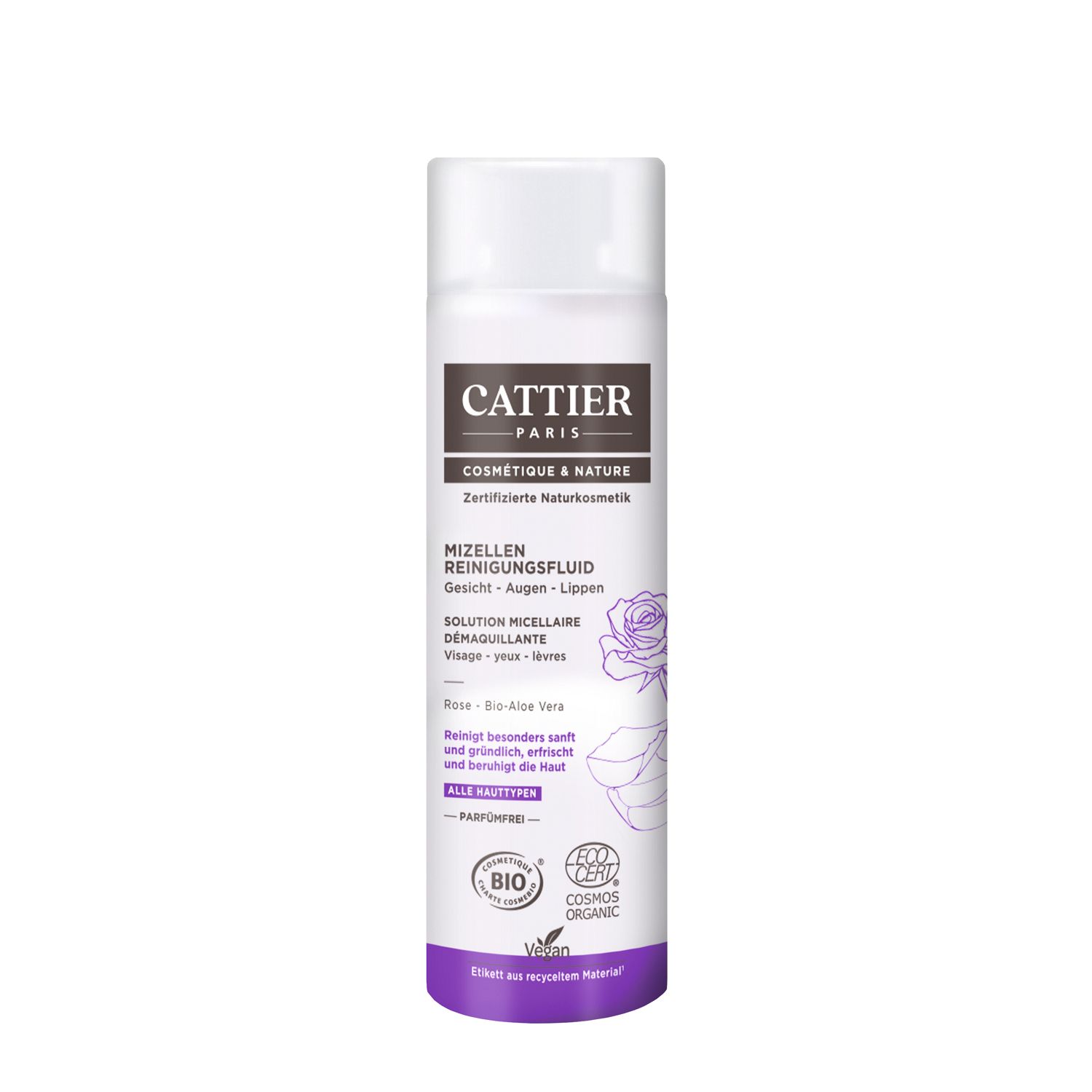CATTIER  Mizellen Reinigungsfluid Perle d´Eau - Rose & Aloe Vera