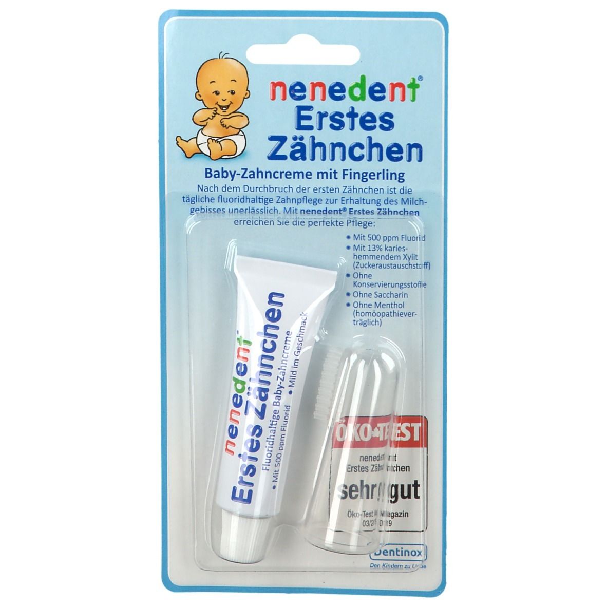 NENEDENT Baby Erstes Zähnchen Zahncr.+Fingerling
