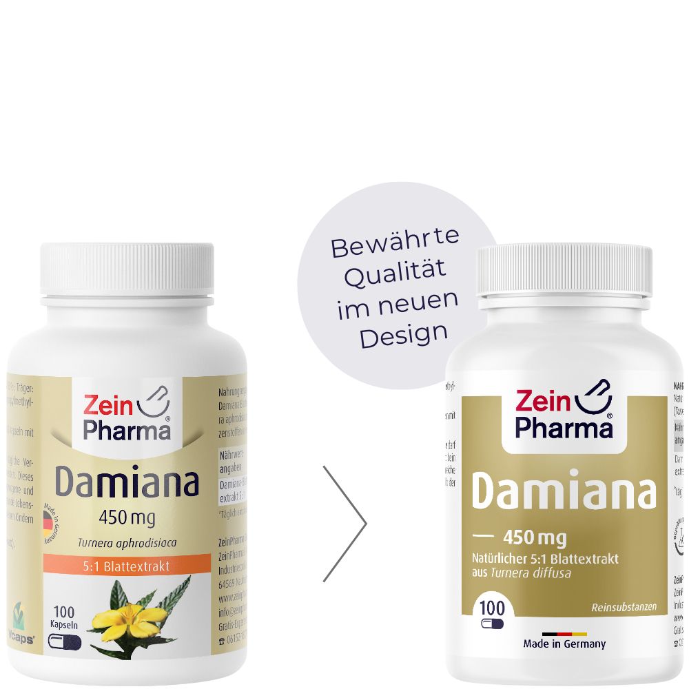 Damiana Kapseln 450 mg Blattextrakt ZeinPharma - shop-apotheke.ch
