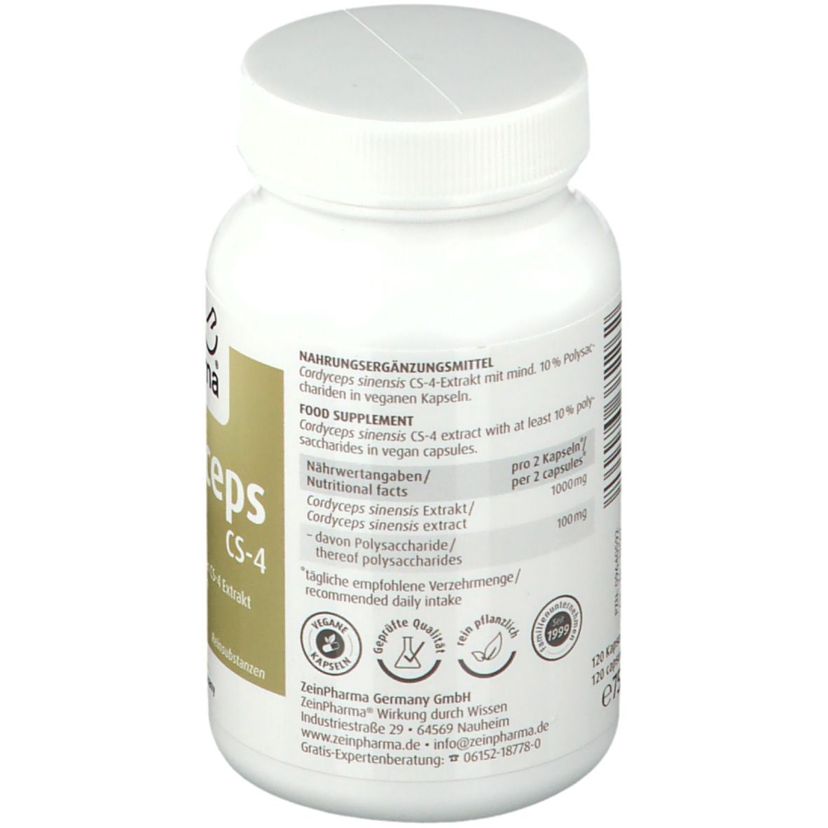 Cordyceps Cs 4 Extrakt Kapseln 500 Mg Zeinpharma Shop Apothekech