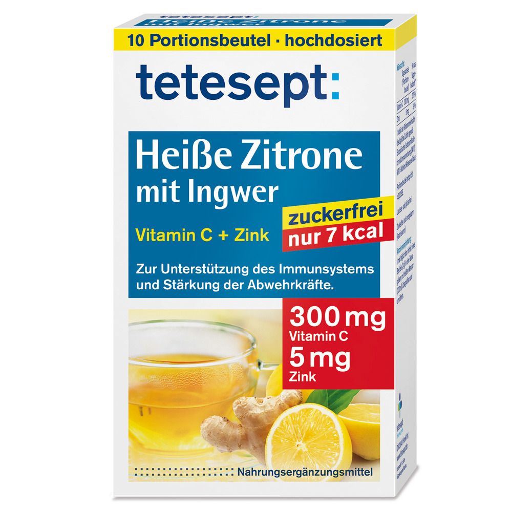 Image of tetesept® Heiße Zitrone mit Ingwer zuckerfrei