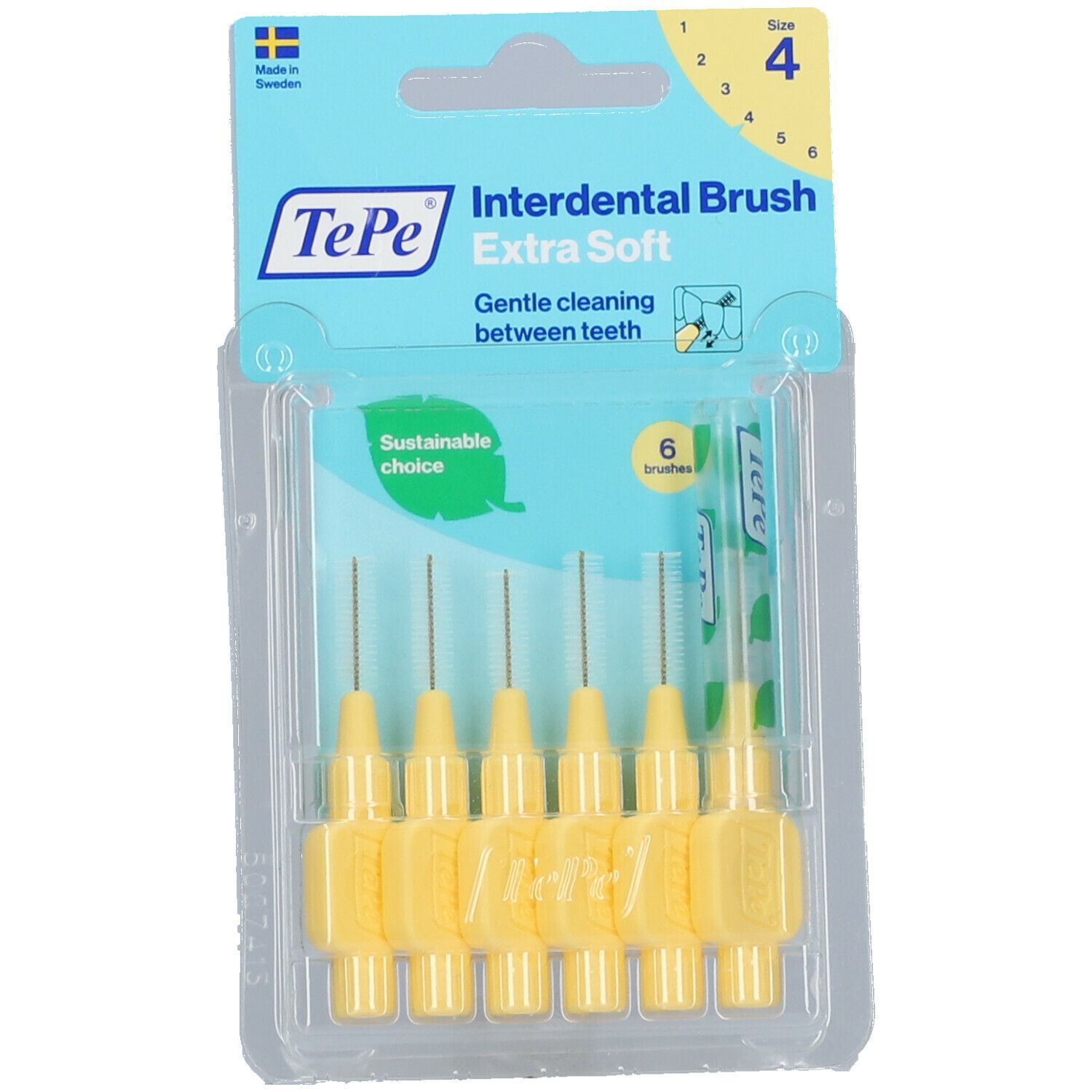 TePe Interdentalbürsten Extra Soft 0,7 - 1,3 mm gelb
