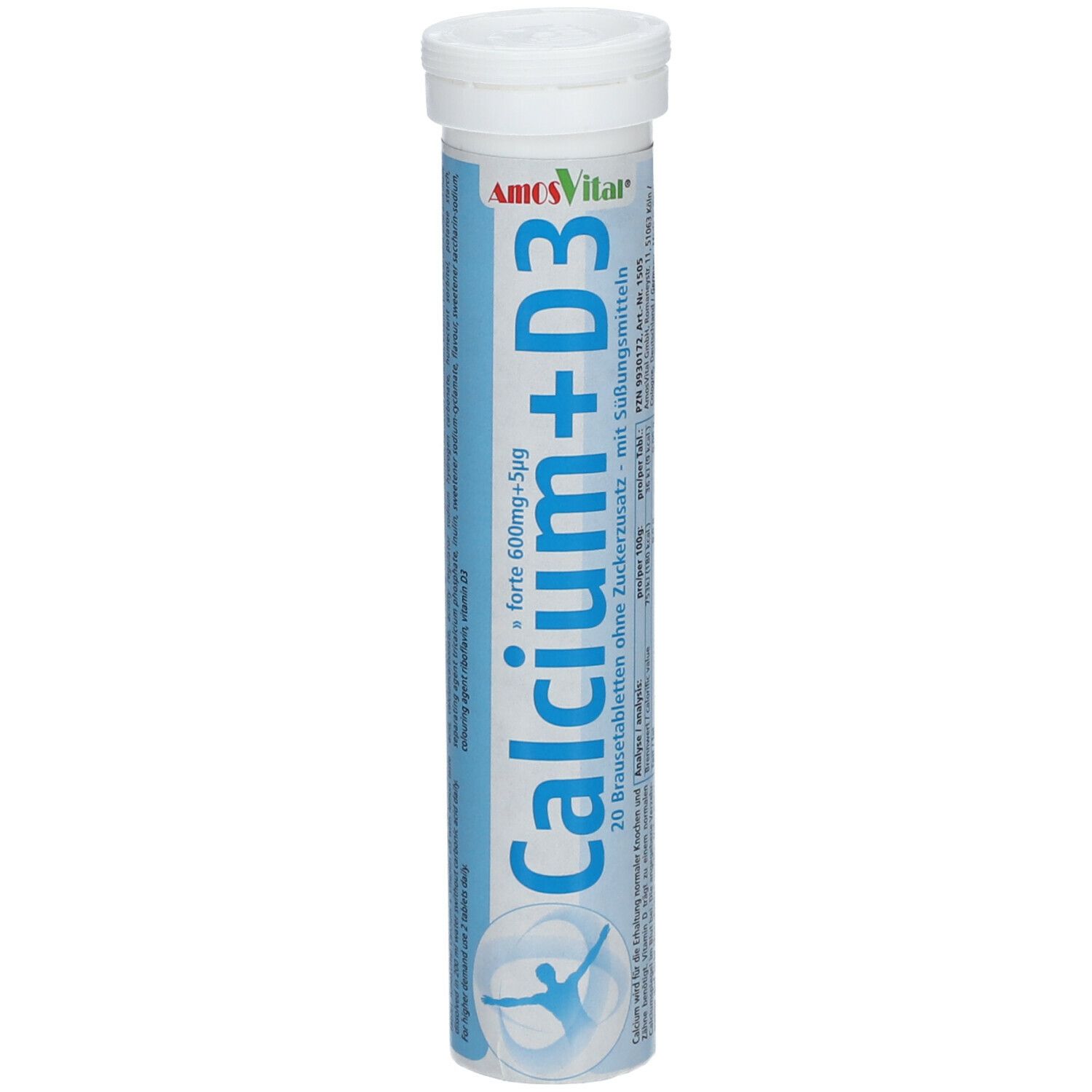 AmosVital® 600 mg Calcium + 5µg Vitamin D3