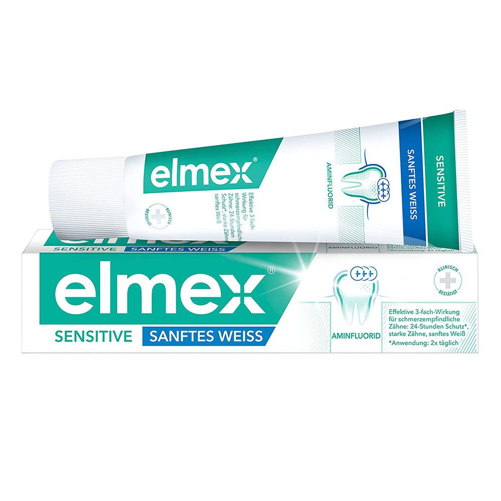 elmex SENSITIVE Zahnpasta plus SANFTES WEISS