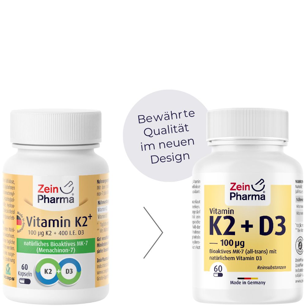 Vitamin K2 plus D3 Kapseln ZeinPharma shopapotheke.ch