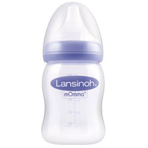 Image of Lansinoh mOmma Babyflasche 160ml mit Natural Wave Silikonsauger S