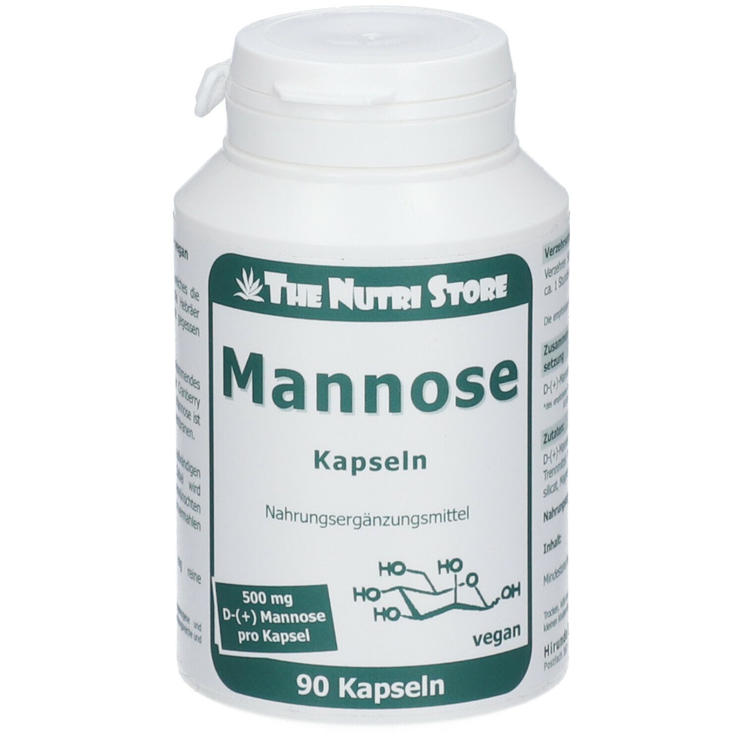 Mannose 500 mg vegetrarische Kapseln