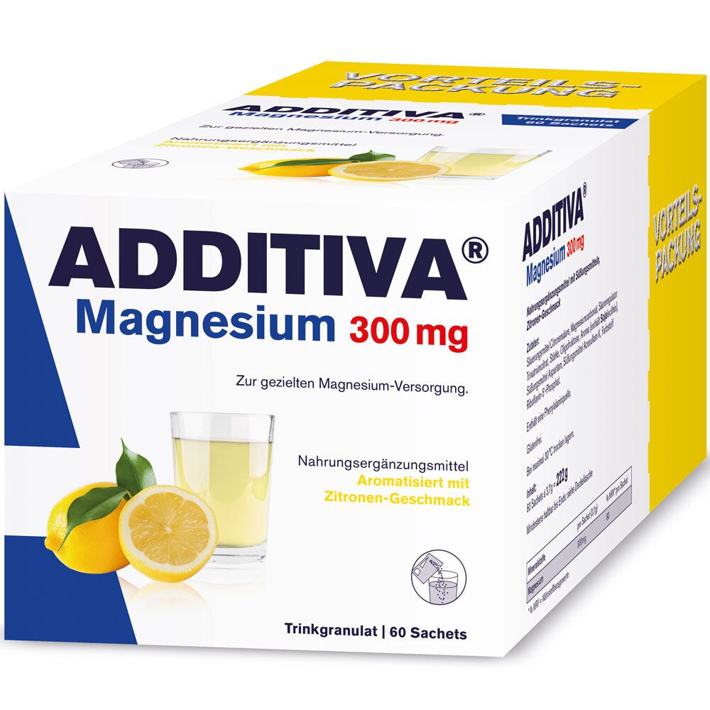 Additiva® Magnesium 300 mg saveur citron