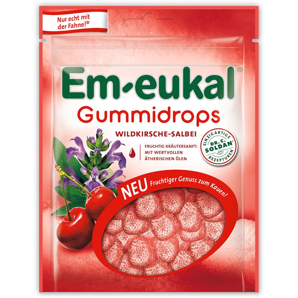 Image of Em-eukal® Gummidrops Wildkirsche Salbei zuckerhaltig