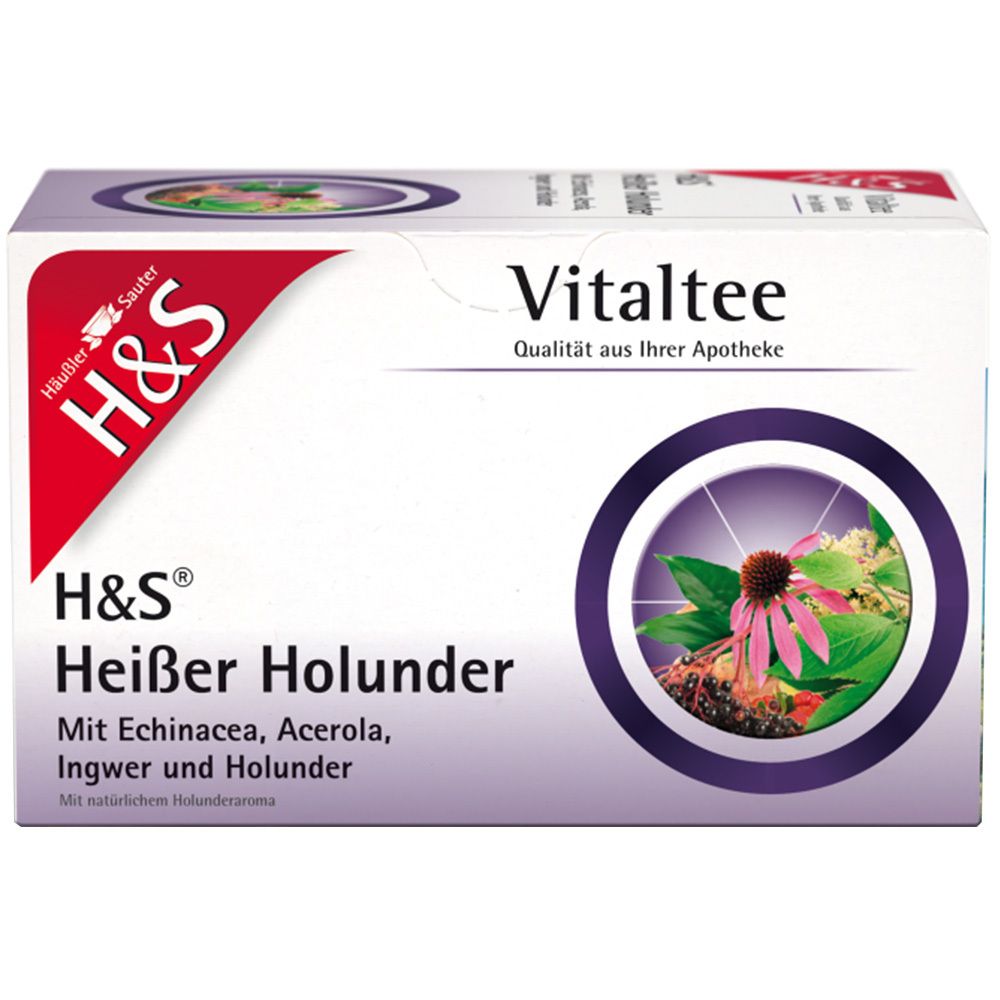 H&S heißer Holunder Vitaltee Filterbeutel