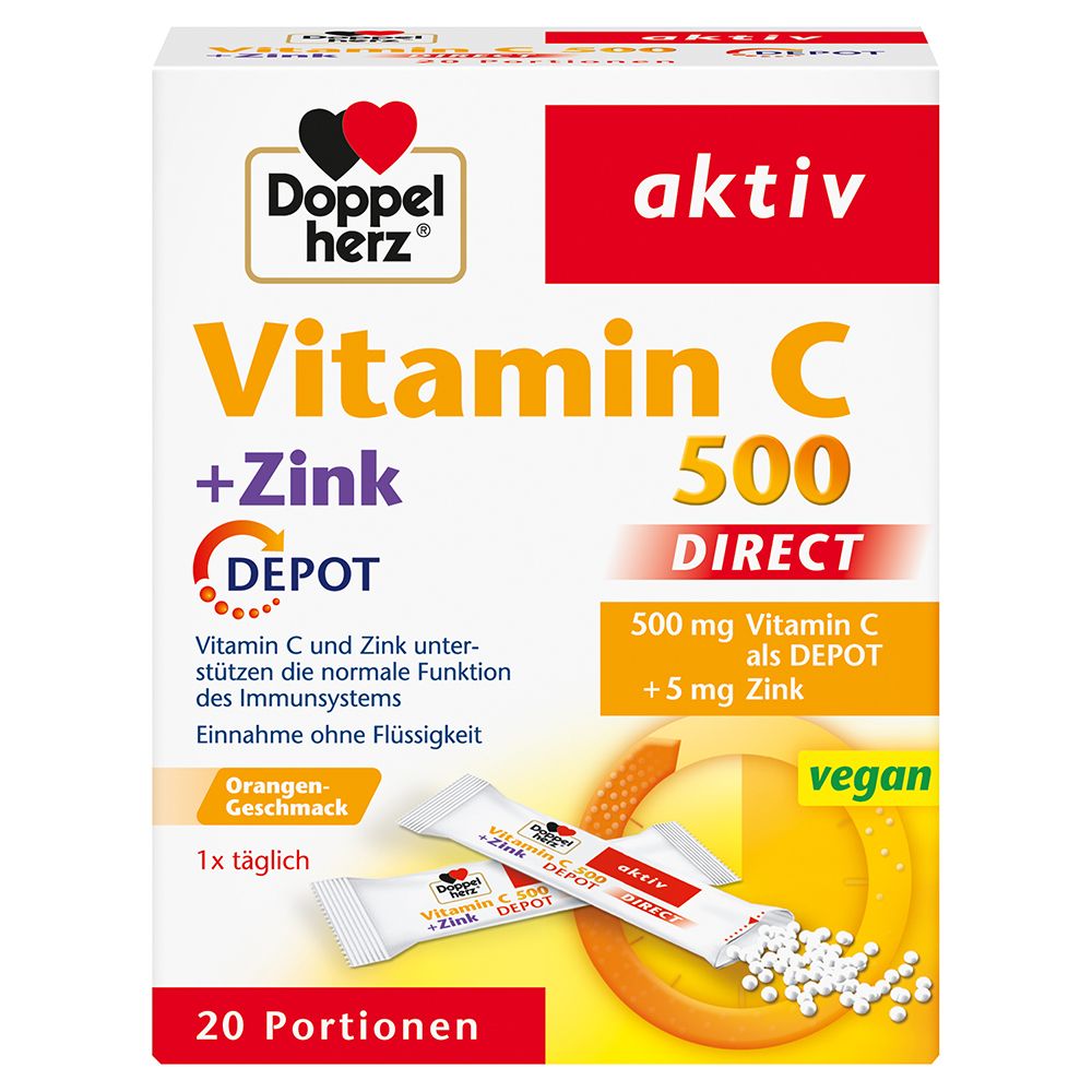 Doppelherz® aktiv Vitamin C 500 + Zink Depot DIRECT