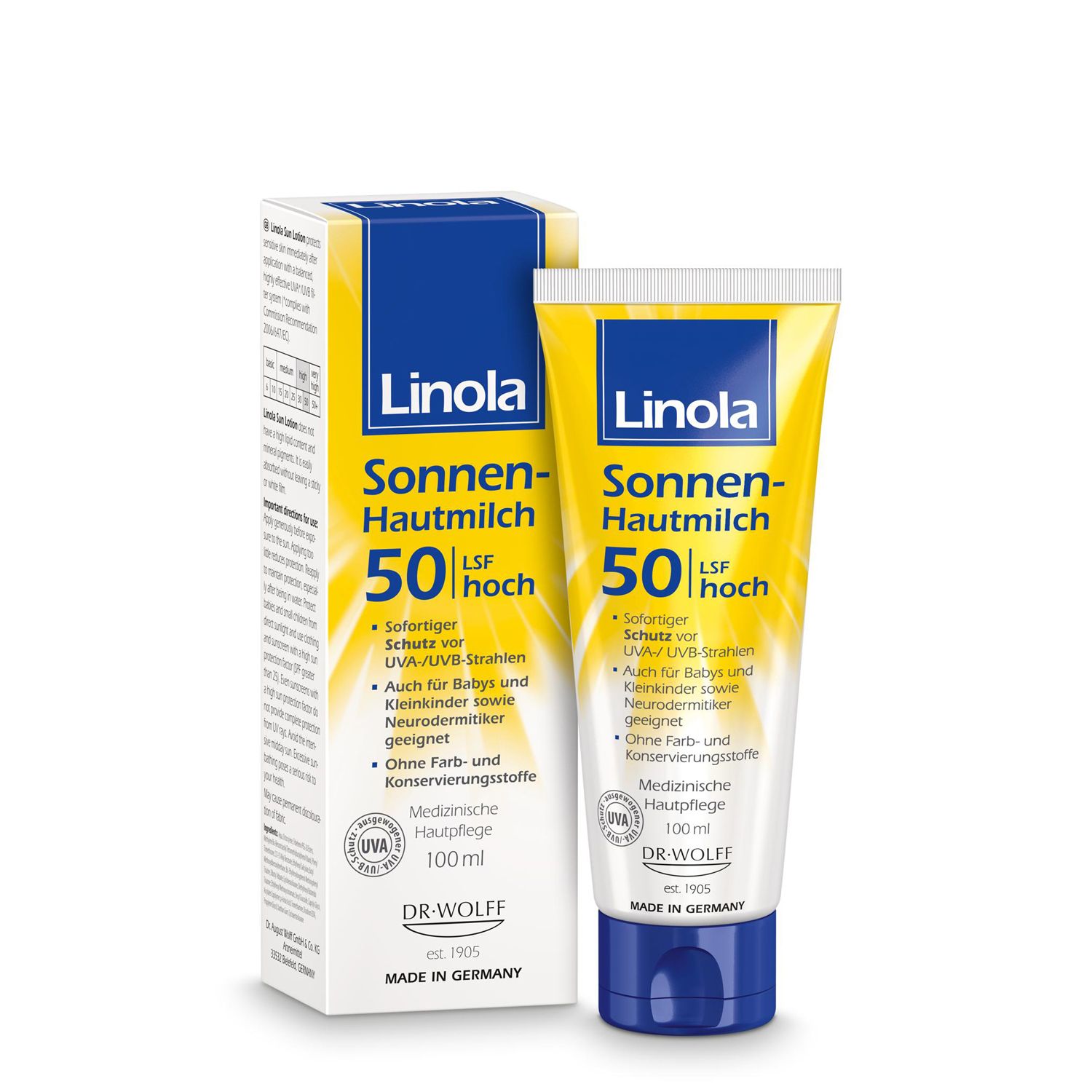 Linola® Lait solaire pour la peau SPF50