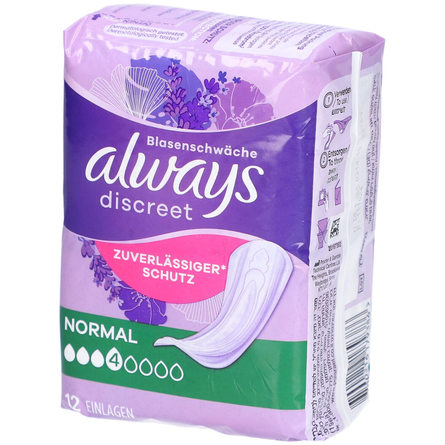 Always Discreet Serviettes pour fuites urinaires Normal