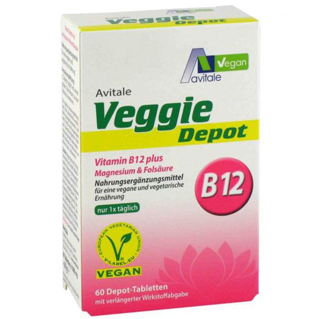 Image of Avitale Veggie Depot Vitamin B12 plus Magnesium + Folsäure