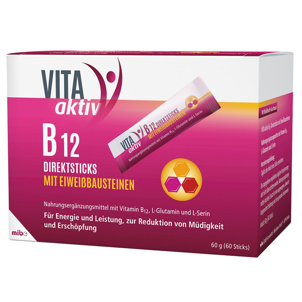 VITA aktiv B12 DIRECTSTICKS avec éléments constitutifs des protéines