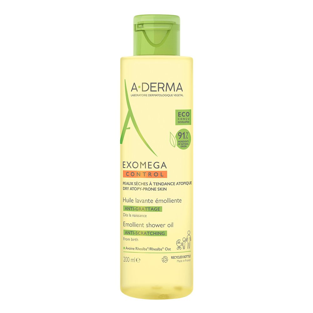 A-Derma EXOMEGA CONTROL ?Huile Lavante Émolliente Anti-Grattage
