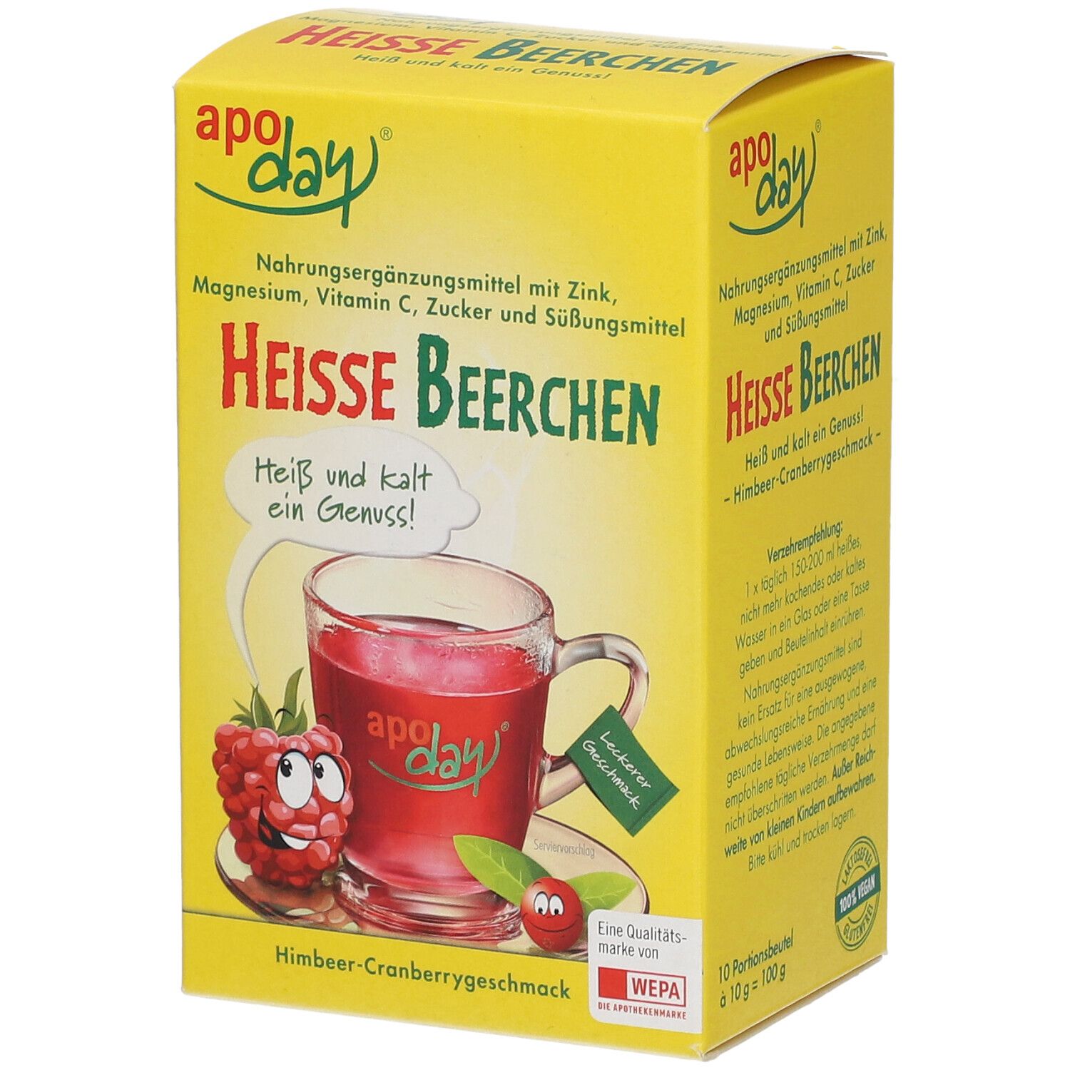 APODAY heiße Beerchen+Vit.C+Zink+Magnesium Pulver