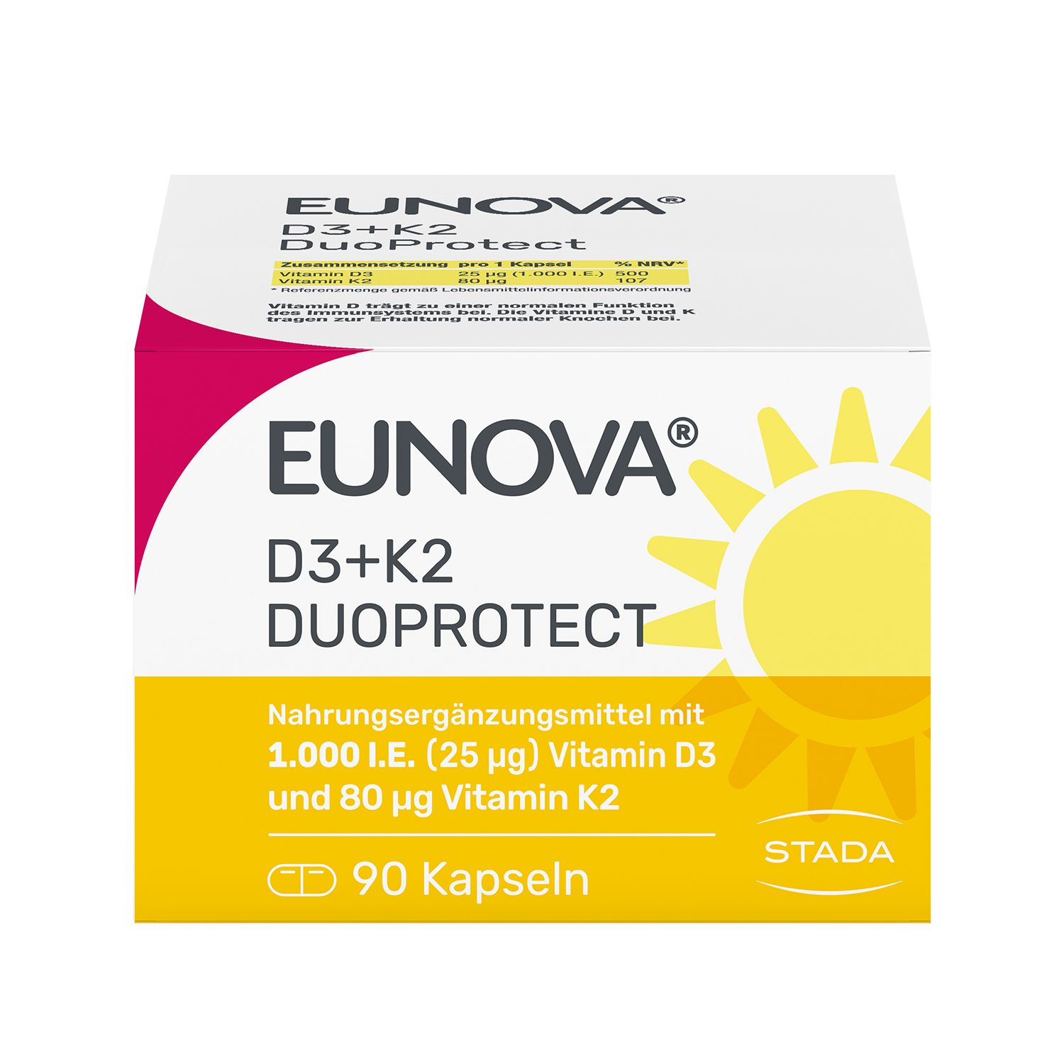 EUNOVA® DuoProtect D3+K2 1000 I.E./80 µg