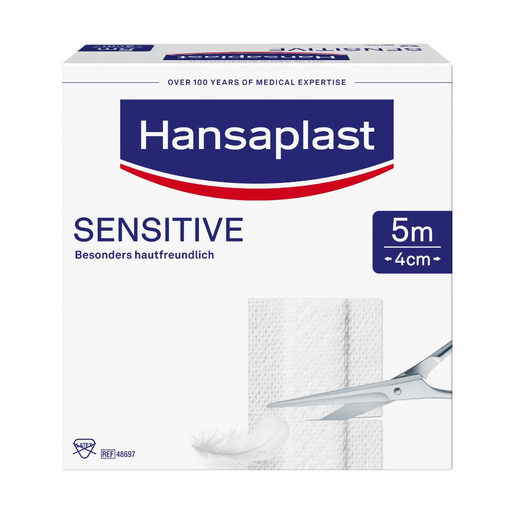 Image of Hansaplast Sensitive Pflaster 5 m x 4 cm