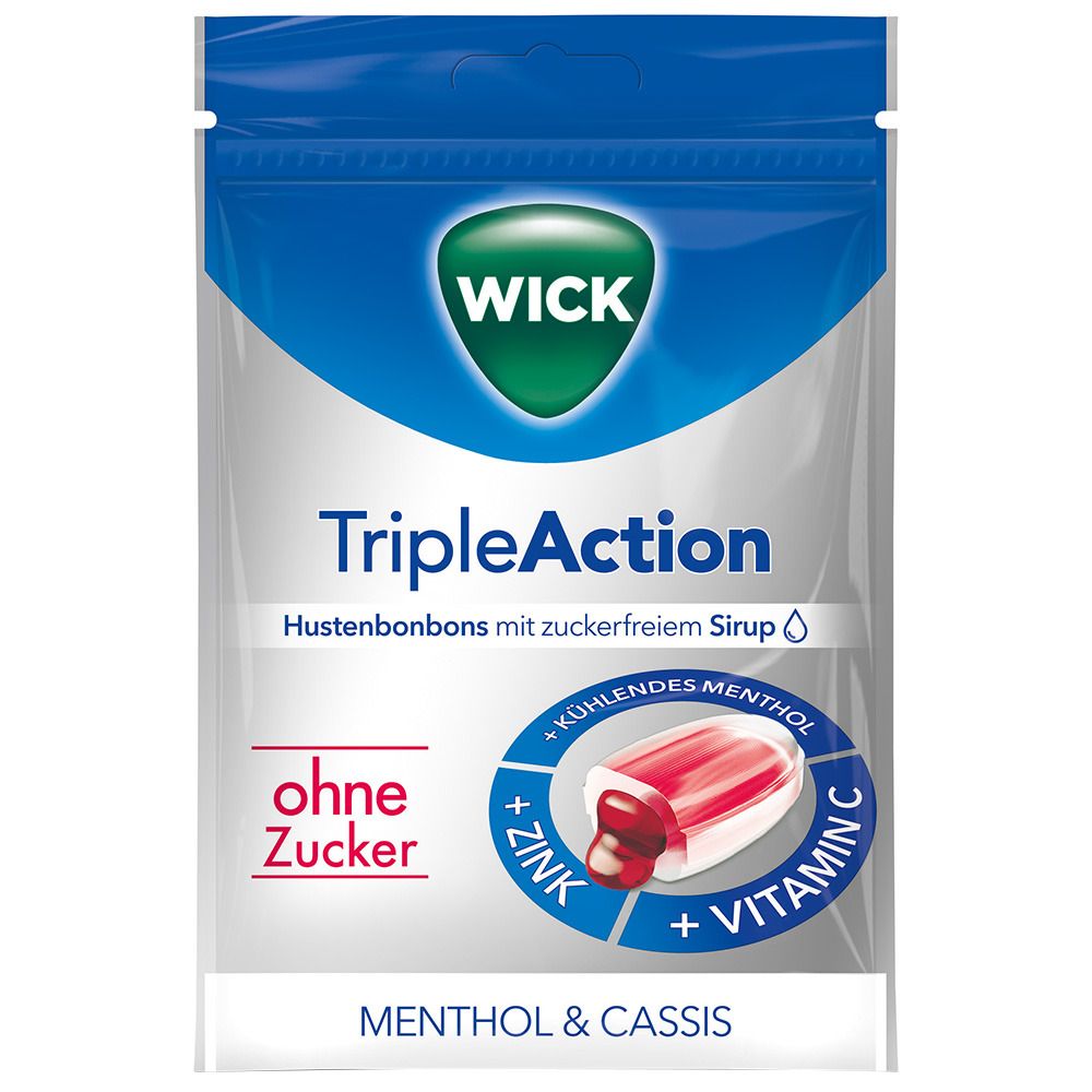 Image of WICK TripleAction Menthol & Cassis ohne Zucker