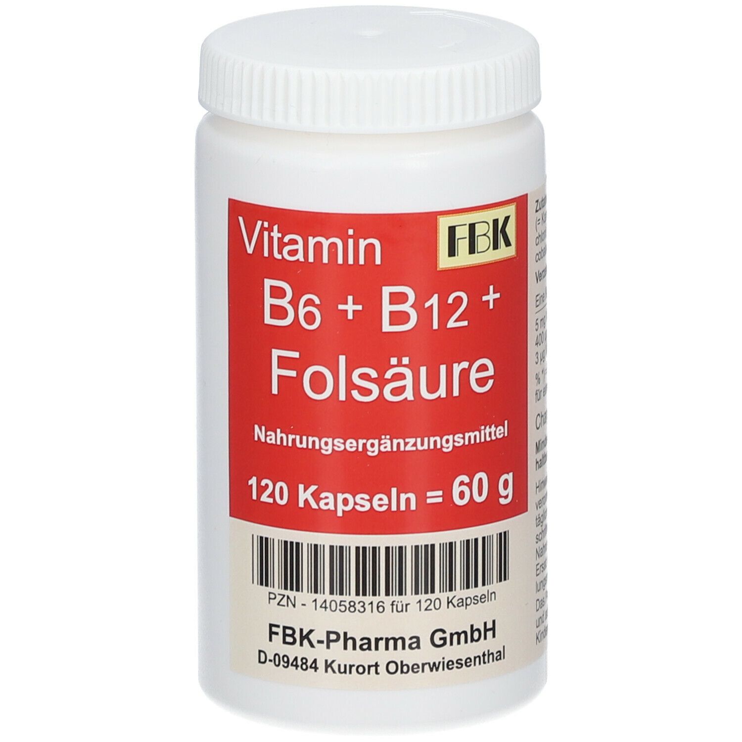 Image of Vitamin B6+ B12+ Folsäure