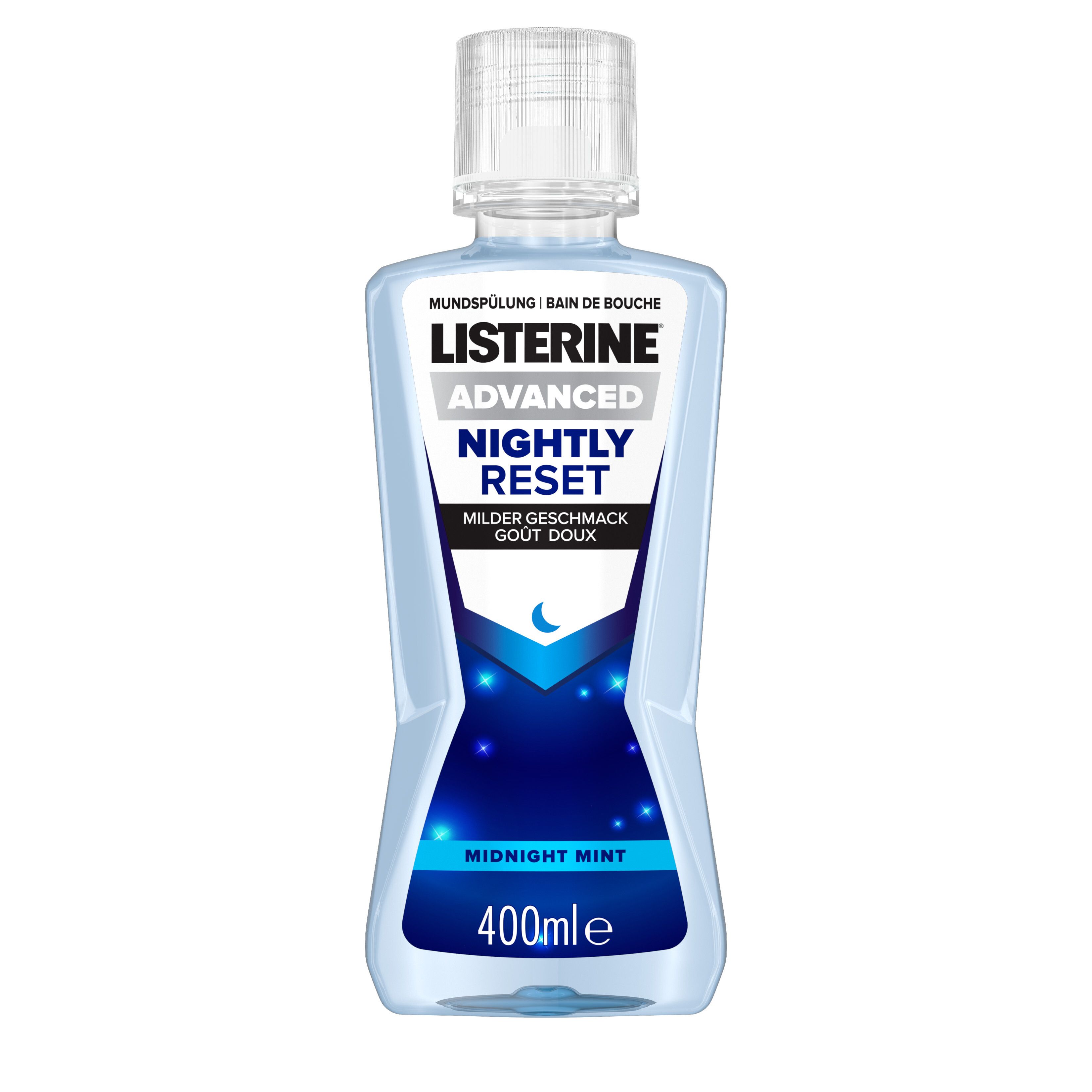 LISTERINE® Advanced Nightly Reset milder Geschmack