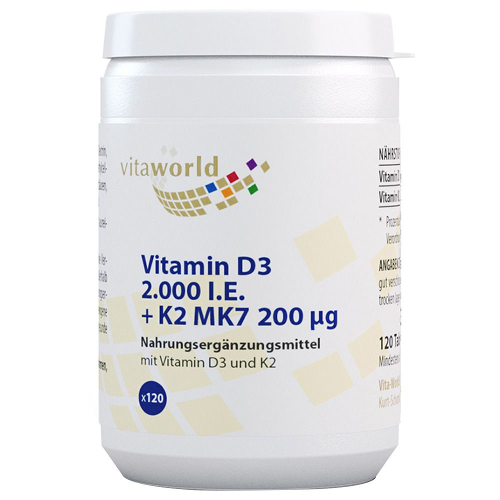 Image of VitaWorld Vitamin D3 2.000 I.E. + K2 MK7 200 µg