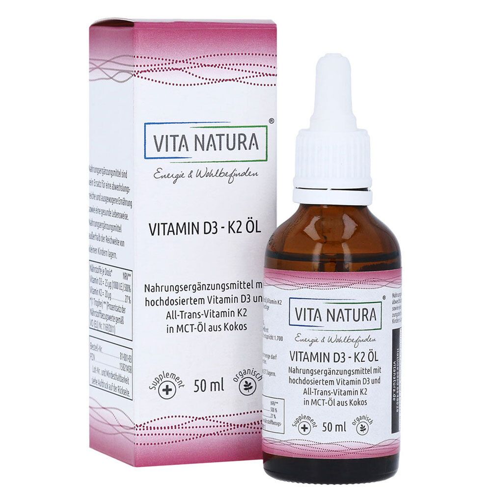 Vita Natura® Vitamin D3 1000 I.E + K2 20 µg Tropfen