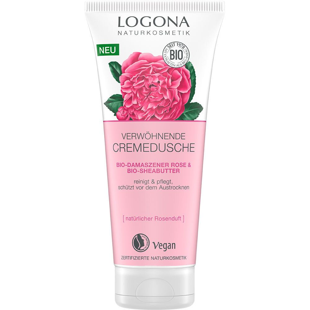 LOGONA verwöhnende Cremedusche Bio Damaszener Rose