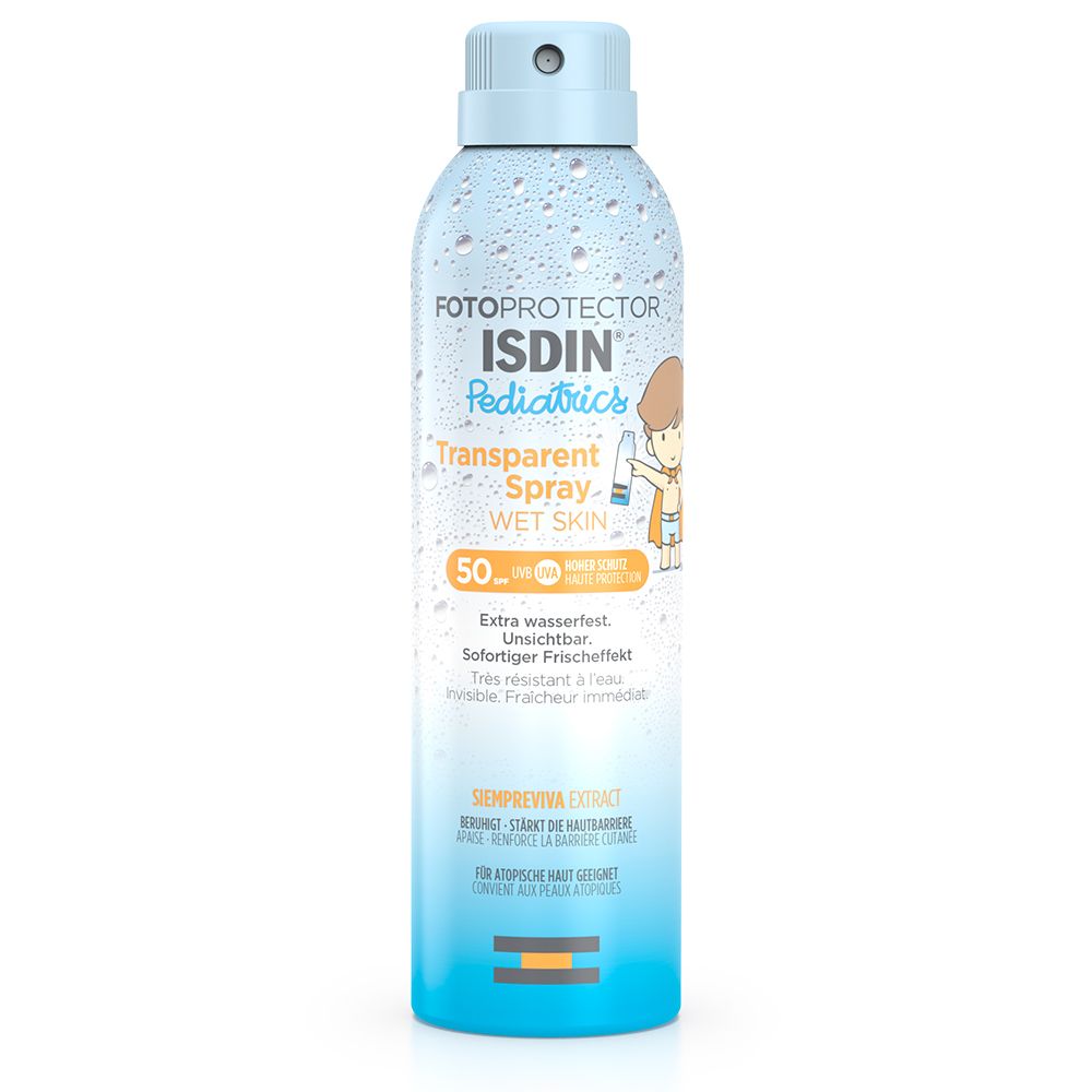 Image of Fotoprotector ISDIN Transparentes Spray Wet Skin Pediatrics SPF 50+