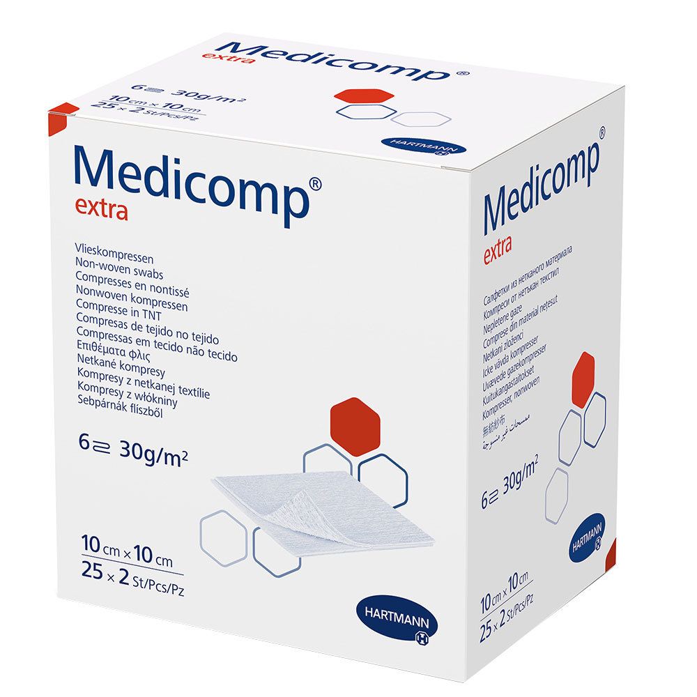 Image of Medicomp® Vliesstoffkompressen steril 10 x 10 cm 6 lagig