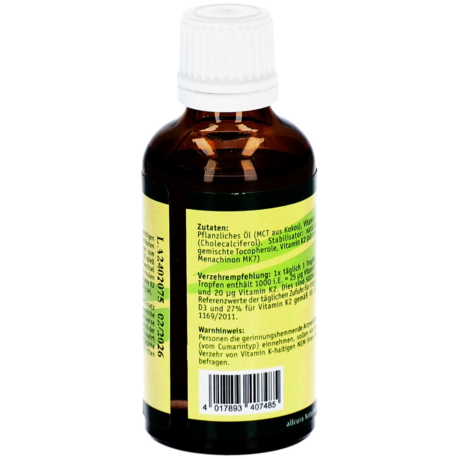 allcura Vitamine D3 + K2 Gouttes shopapotheke.ch