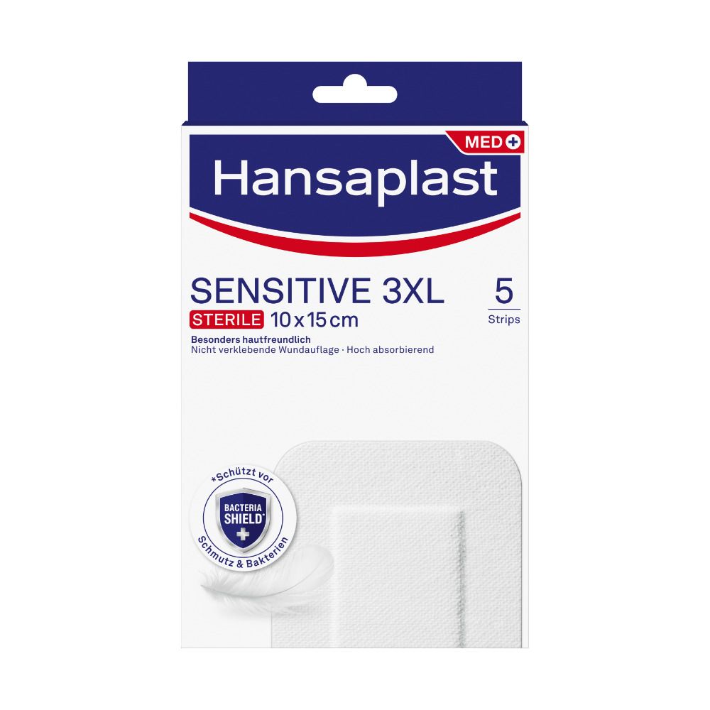Image of Hansaplast Sensitive 3XL, 10 cm x 15 cm