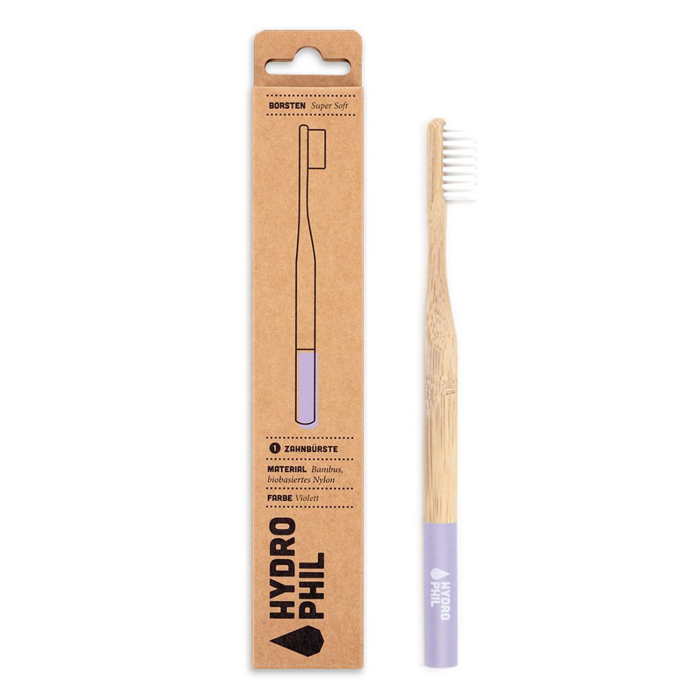 HYDROPHIL Brosse à dents bambou violet super doux