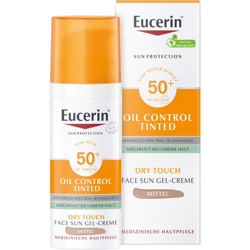 Eucerin® Oil Control Tinted Face Sun Gel-Creme LSF 50+ Mittel